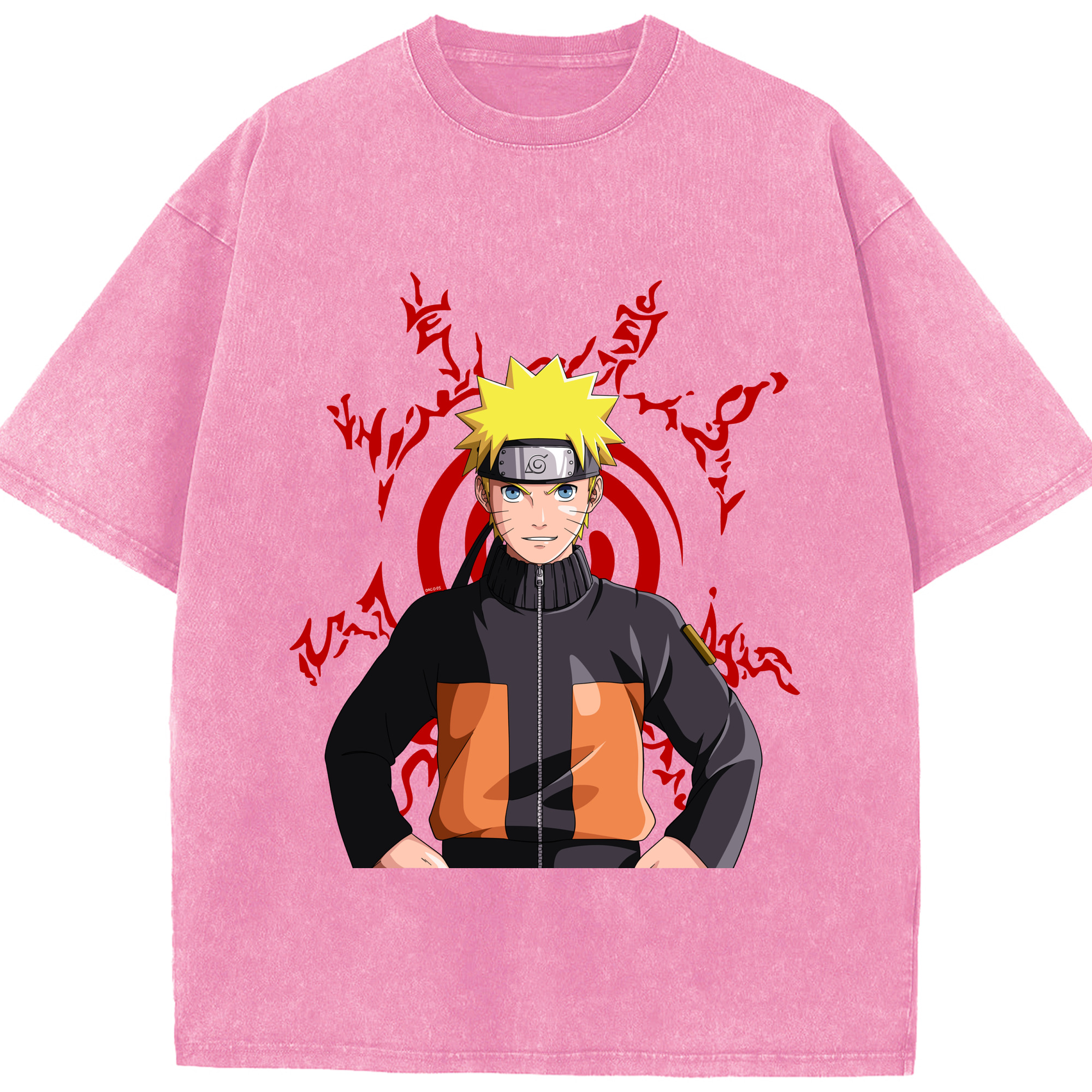 （画像用） NARUTO -ナルト- うずまき ナルト Uzumaki Naruto 綿100% ヴィンテージ風 半袖Tシャツ（フロントプリント）